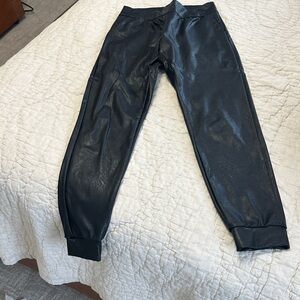 Faux leather pants